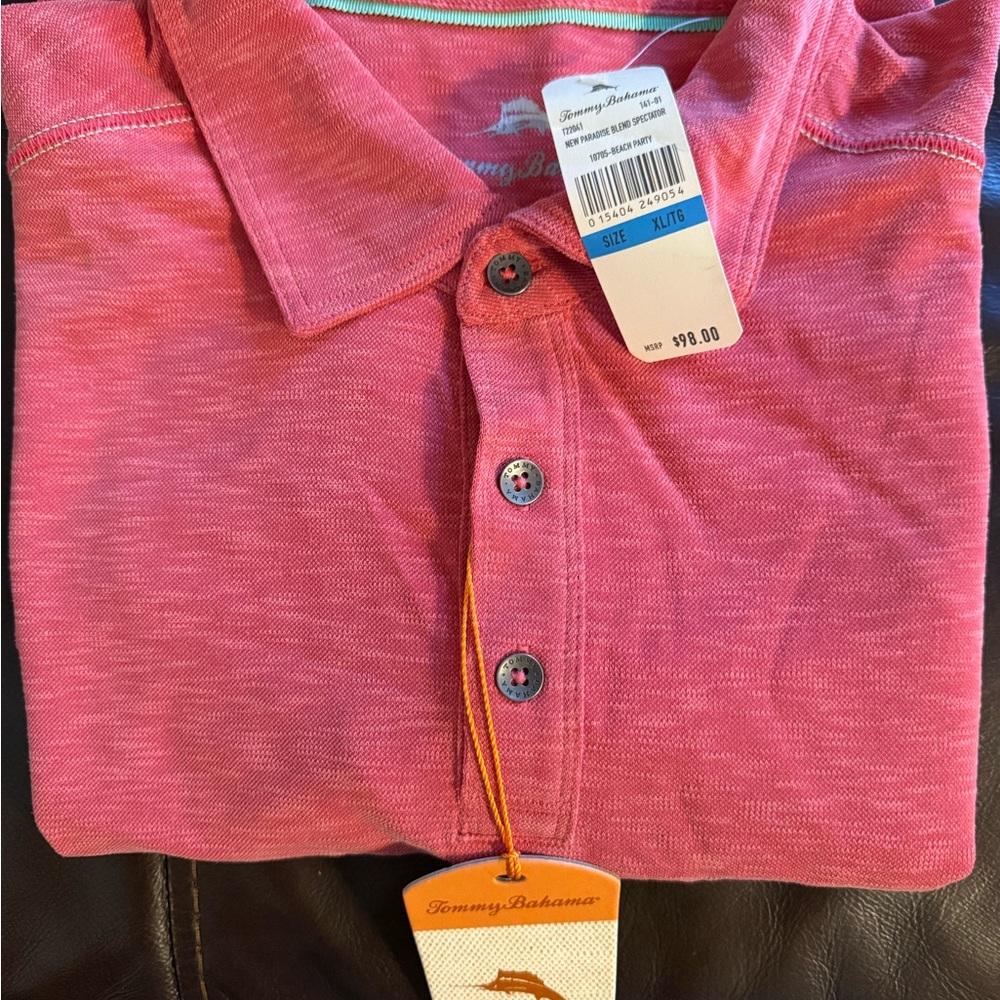 Tommy Bahama Pink Heather Polo